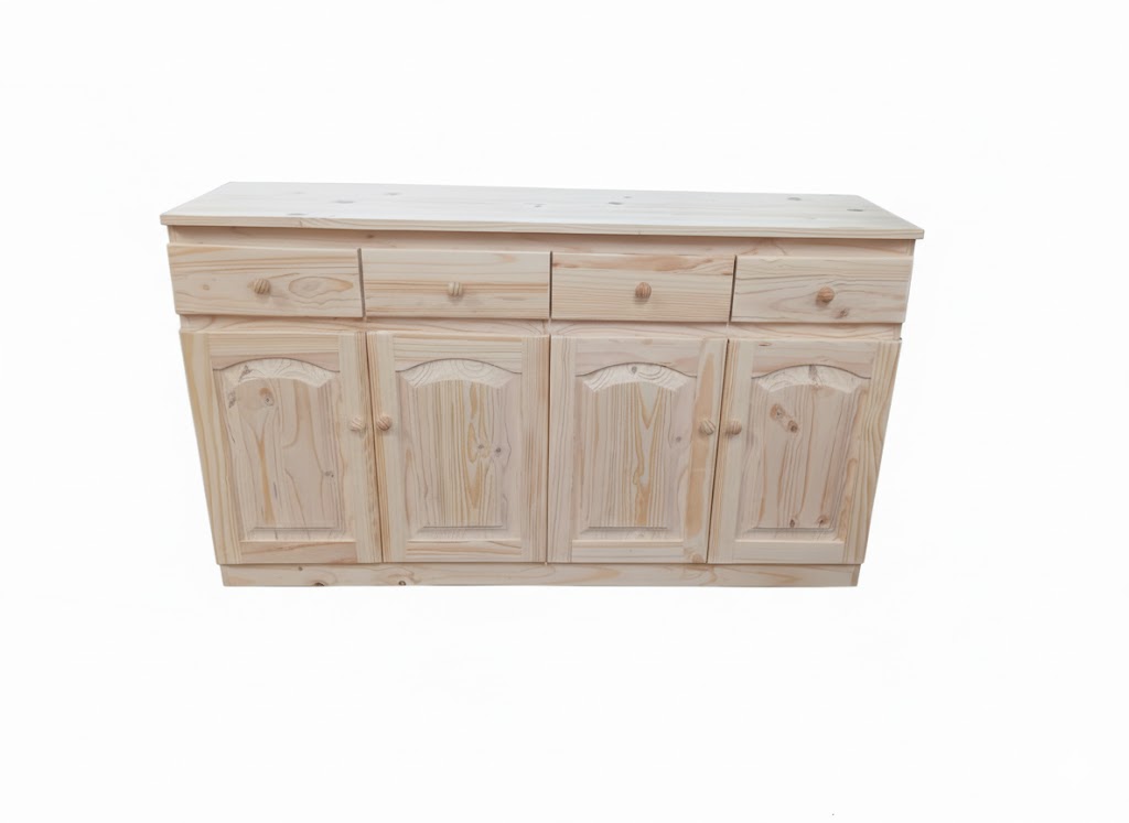 Large 1600mm Solid Pine 4-Drawer Kitchen Counter - Image 2
