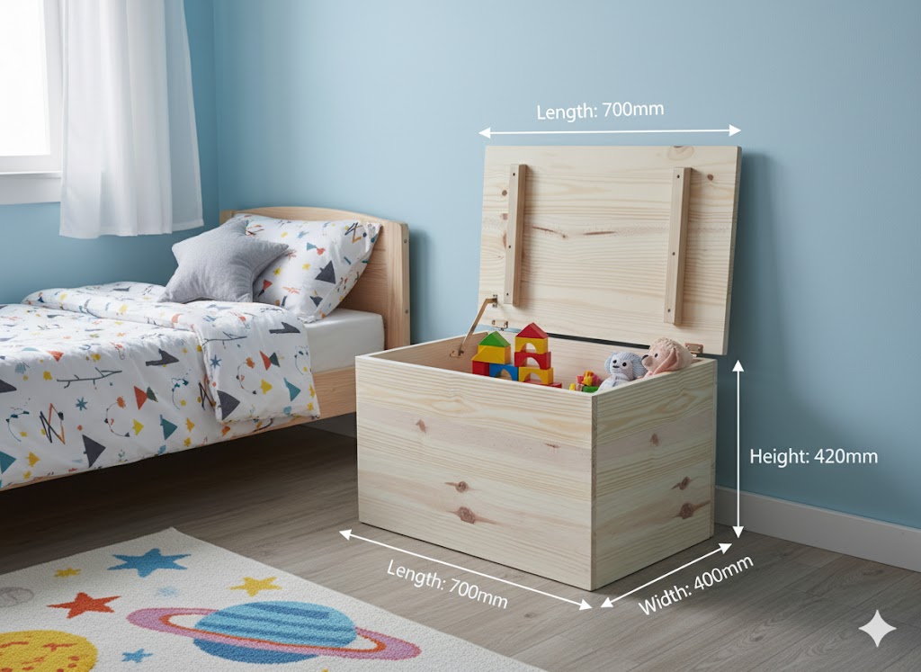 700 Solid Pine Toy Box