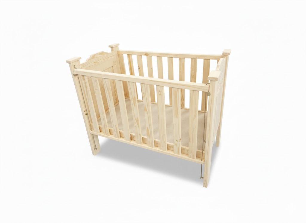 Classic Solid Pine Baby Cot - Image 2