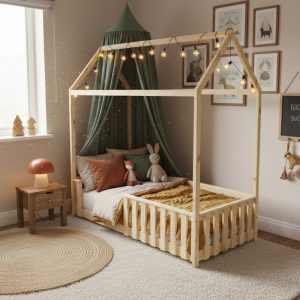 Kiara Wooden House Frame Toddler Bed