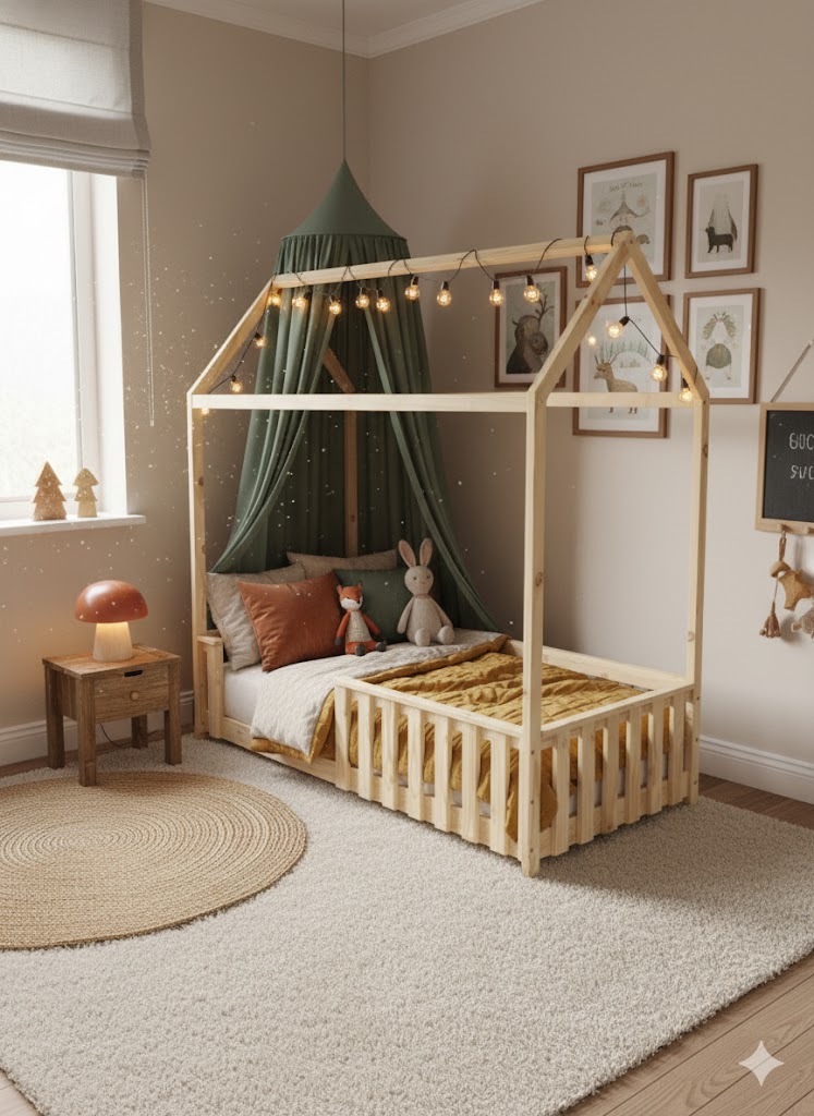 Kiara Wooden House Frame Toddler Bed