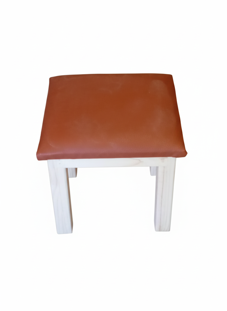 Kiddies Wooden Stool with Padded Seat - Image 2