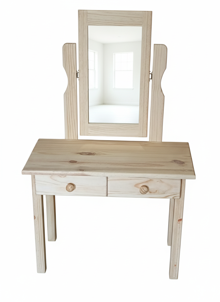 Wooden Children's Dressing Table with Mirror - Image 2