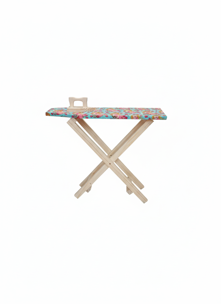 Little Helper's Laundry Day: Foldable Wooden Ironing Board with Play Iron - Image 2