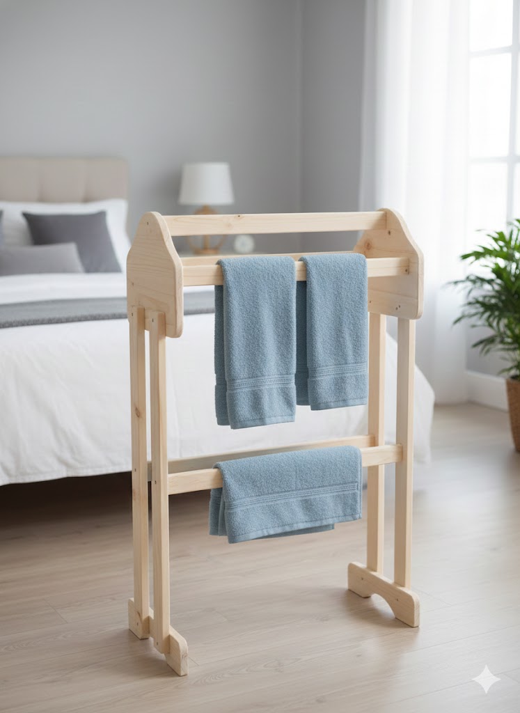 2 Shelf Towel Rail