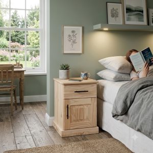 1-Drawer, 1-Door Wooden Pedestal