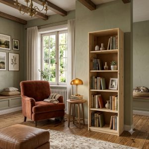 6-Shelf Wooden Bookshelf (600mm)