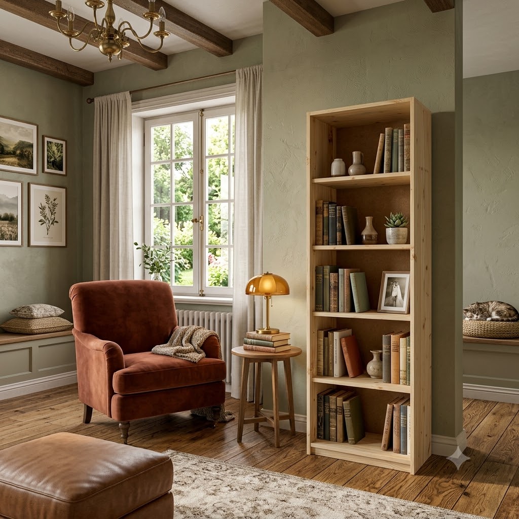 6-Shelf Wooden Bookshelf (600mm)