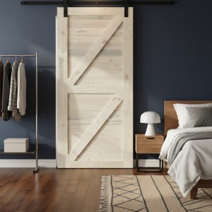 Double Z-Brace Horizontal Slat Barn Door Including 2000mm Rail System
