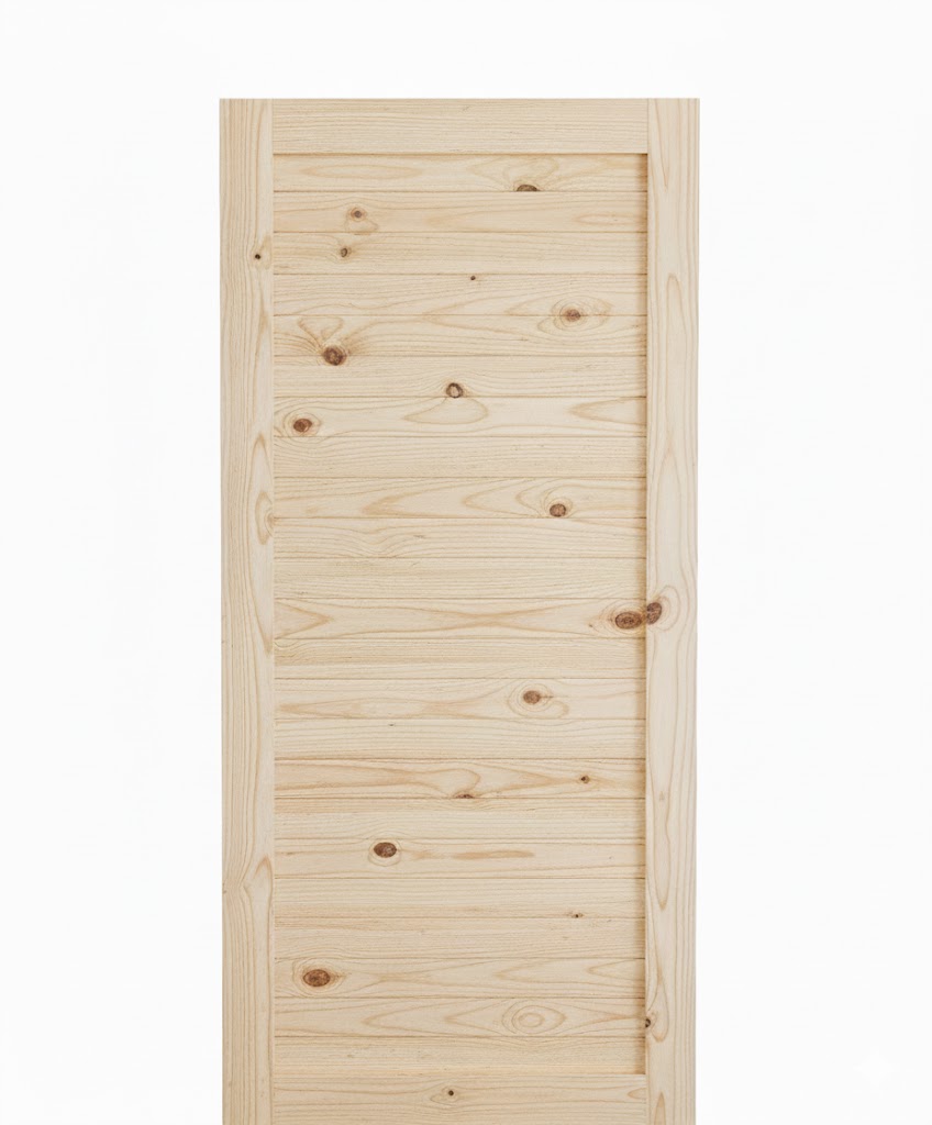 Horizontal Slat Barn Door Including 2000mm Rail System - Image 3