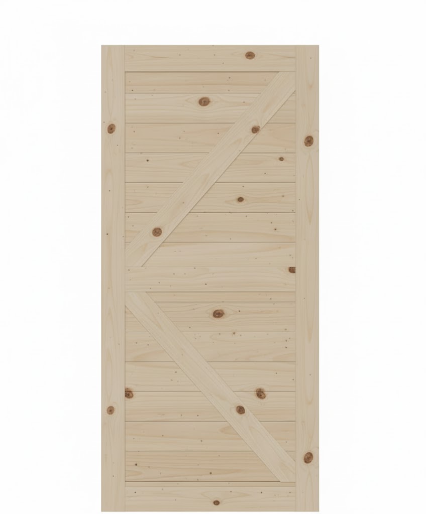 K-Brace Horizontal Slat Barn Door