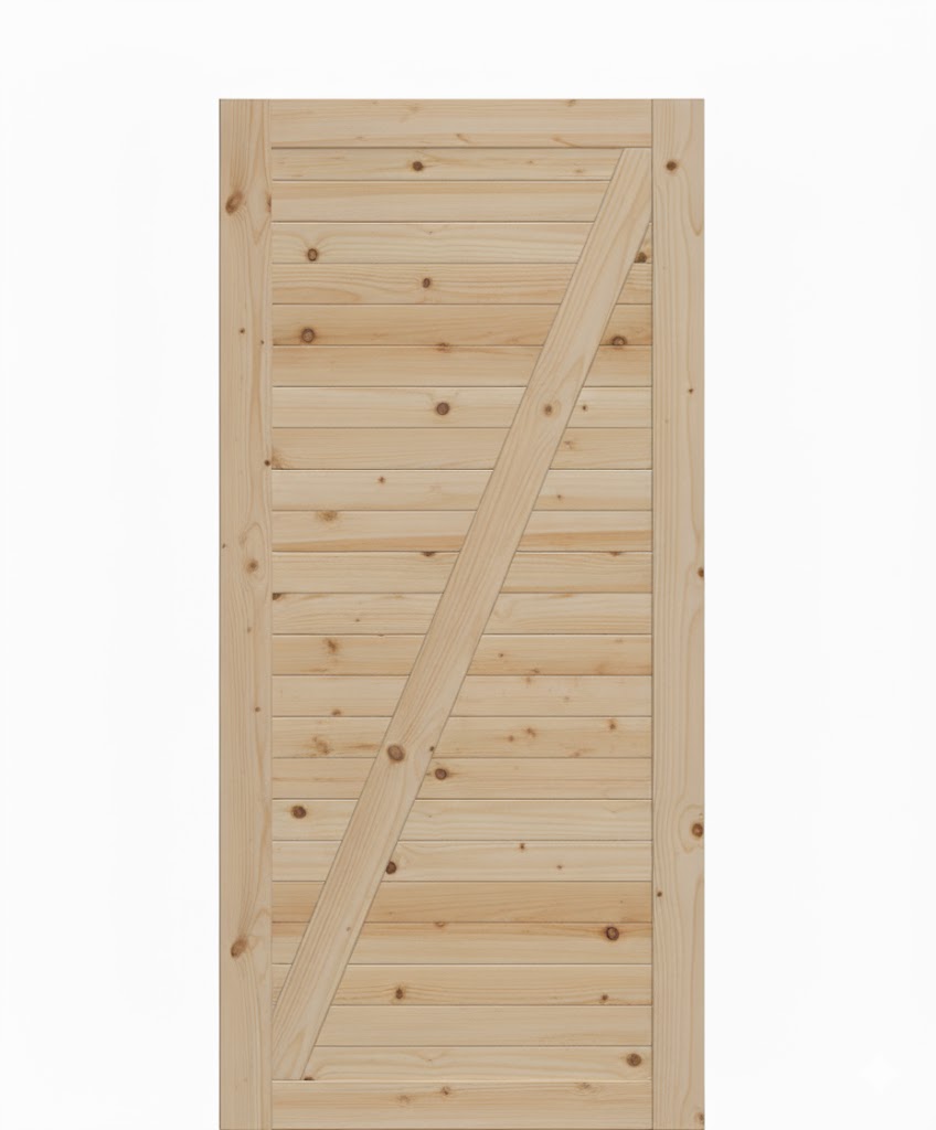 Z-Brace Horizontal Slat Barn Door
